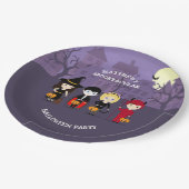 Spooky Night Halloween-Party Pappteller (Schrägansicht)
