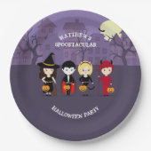 Spooky Night Halloween-Party Pappteller (Vorderseite)