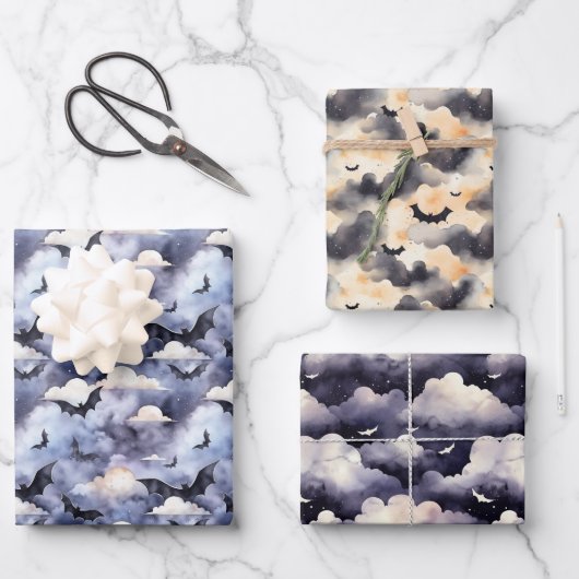 Spooky Night Halloween Wrapping Paper Geschenkpapier Set (Vorderseite)
