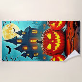  Spooky Night Haunted House Thrills Strandtuch (Vorderseite)