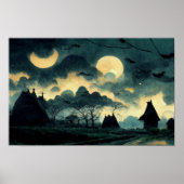 Spooky Night Landschaft Poster (Vorne)