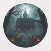 Spooky Night mit Jack-o'-Lanterns Etiketten (Design 2)