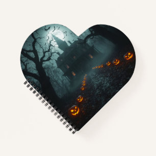 Spooky Night mit Jack-o'-Lanterns Notizblock