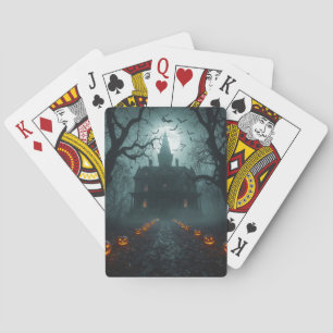 Spooky Night mit Jack-o'-Lanterns Spielkarten