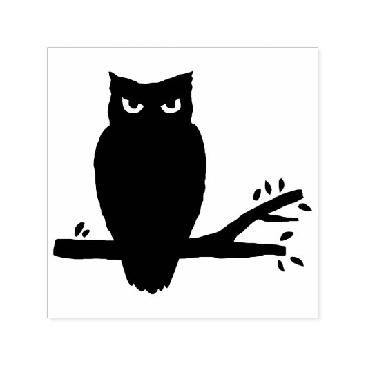 Spooky Night Owl Silhouette Permastempel (Design)
