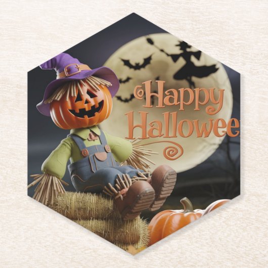 Spooky Night Pumpkin Untersetzer (Vorderseite)