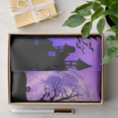 Spooky Night Sky Black Cat Halloween Seidenpapier (Geschenk)