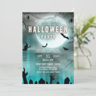 Spooky Night Theme Small Business Halloween Office Einladung