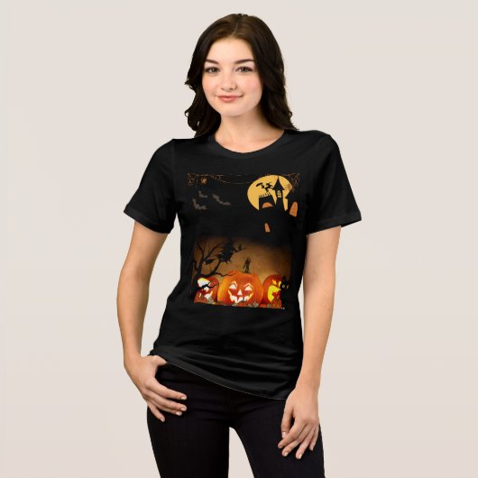 Spooky Nightfall Magic T - Shirt (Vorderseite voll)