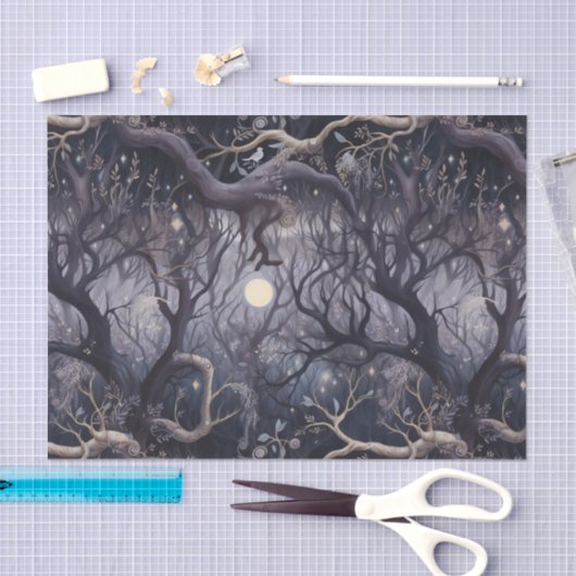 Spooky Nighttime Garden Seidenpapier (Handwerk)