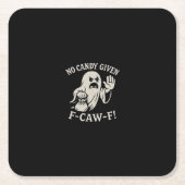 Spooky No Given F-Caw-F Graphic Rechteckiger Pappuntersetzer (Vorderseite)