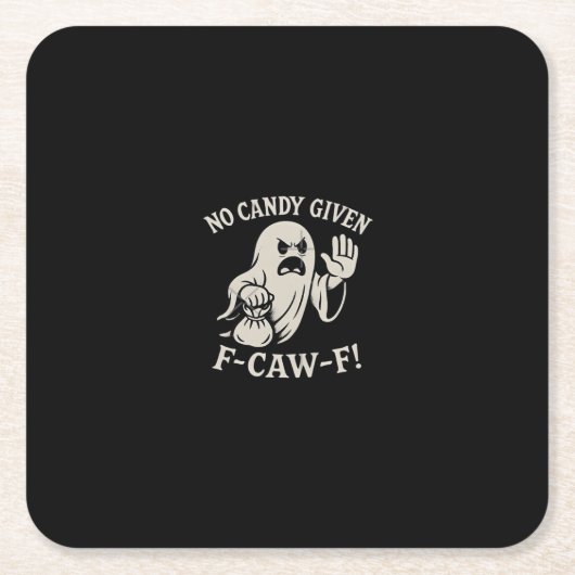 Spooky No Given F-Caw-F Graphic Rechteckiger Pappuntersetzer (Vorderseite)