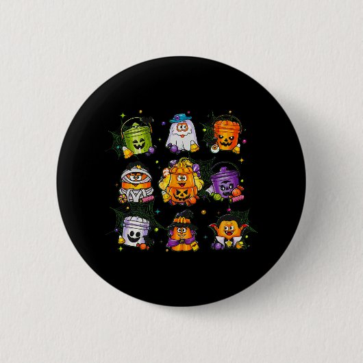 Spooky Nuggets Mecket Halloween Chicken Nugge Button (Vorderseite)