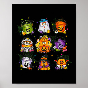 Spooky Nuggets Mecket Halloween Chicken Nugge Poster