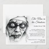 Spooky Nun Halloween Einladung Jagd Religion (Vorne/Hinten)