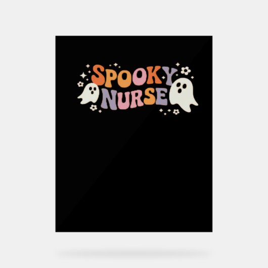 Spooky Nurse Classic T - Shirt Acrylschild (Vorderseite)