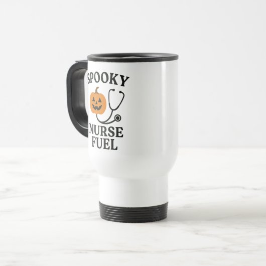 Spooky Nurse Fuel Tasse | Weihnachtskaffee (Vorderseite Links)