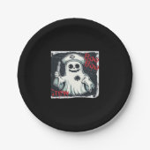 Spooky Nurse Ghost Haunted Hospital Crew Ghostly N Pappteller (Vorderseite)