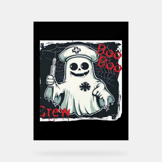 Spooky Nurse Ghost Spuk Hospital Crew Ghosting N Acrylschild (Vorderseite)
