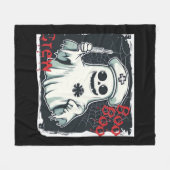 Spooky Nurse Ghost Spuk Hospital Crew Ghosting N Fleecedecke (Vorderseite (Horizontal))