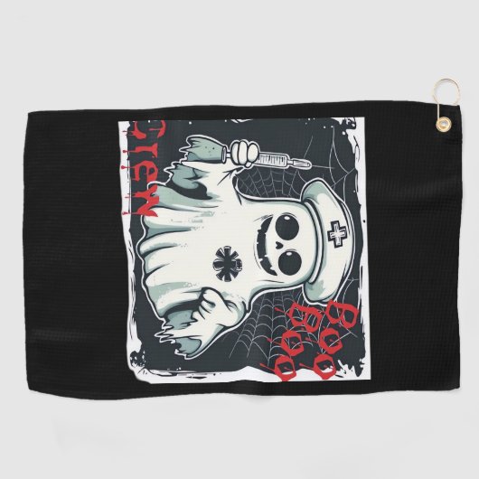 Spooky Nurse Ghost Spuk Hospital Crew Ghosting N Golfhandtuch (Horizontal)