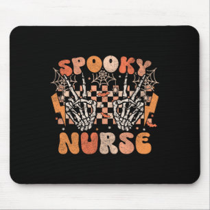 Spooky Nurse Halloween Skeleton Kostüm Retro Groo Mousepad