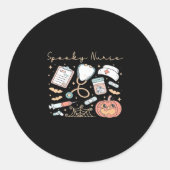 Spooky Nurse Life Oversized T-Shirt Runder Aufkleber (Vorderseite)