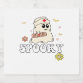 Spooky Nurse Practitioner Cute Halloween Classic T Schaumweinetikett (Einzelnes Label)