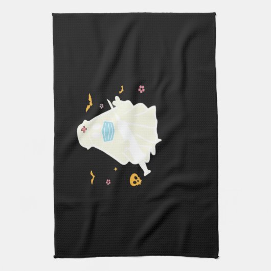 Spooky Nurse Practitioner Cute Halloween Oversized Geschirrtuch (Vertikal)
