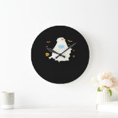 Spooky Nurse Practitioner Niedlich Halloween Overs Große Wanduhr (Zuhause)