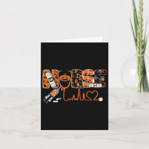 Spooky Nurse Pumpkin Halloween Kostüm Rn Cna Mens Karte