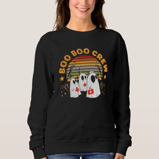 Spooky Nursing Boo Boo Crew Nurse Halloween Nurse Sweatshirt (Vorderseite)