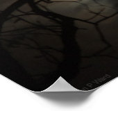 Spooky October Moon Poster (Ecke)