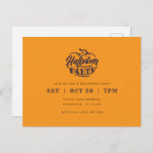 Spooky Oktober Halloween-Party Einladung Postkarte (Vorne/Hinten)