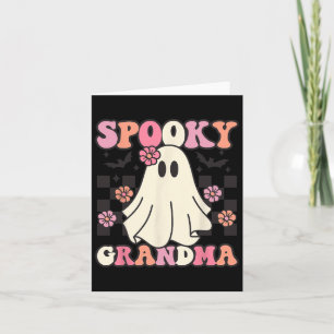Spooky Oma Halloween Ghost Kostüm Retro Groov Karte