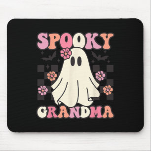 Spooky Oma Halloween Ghost Kostüm Retro Groov Mousepad