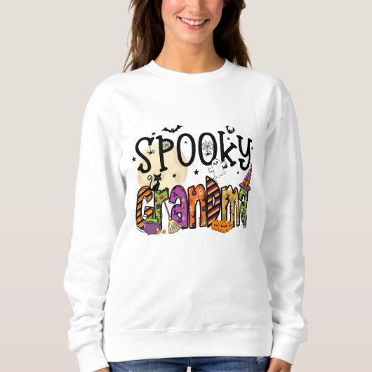 Spooky Oma Halloween Sweatshirt (Vorderseite)