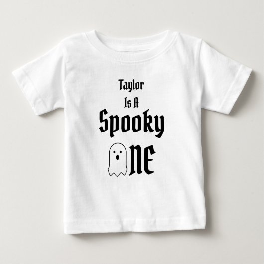 Spooky One 1. Geburtstag Baby T - Shirt (Vorderseite)