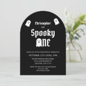 Spooky One 1. Geburtstag Einladung (Stehend Vorderseite)