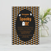 Spooky One 1. Geburtstag Einladung (Stehend Vorderseite)