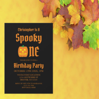 Spooky One 1. Geburtstag Einladung