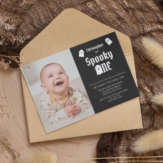 Spooky One 1. Geburtstag Einladung
