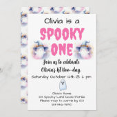 Spooky One 1. Geburtstag Einladung (Vorne/Hinten)