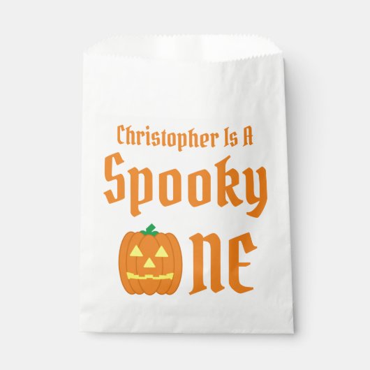 Spooky One 1. Geburtstag Geschenktütchen (Vorderseite)