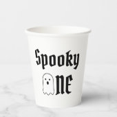 Spooky One 1. Geburtstag Pappbecher (Vorderseite)