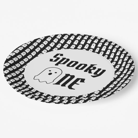 Spooky One 1. Geburtstag Pappteller (Schrägansicht)