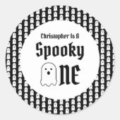 Spooky One 1. Geburtstag Runder Aufkleber (Vorderseite)