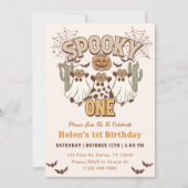 Spooky One 1. Geburtstag Western Party Einladung (Vorderseite)