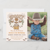 Spooky One 1. Geburtstag Western Party Foto Einladung (Vorderseite)