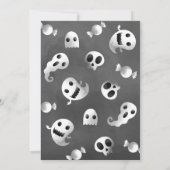 Spooky One Blue Ghost Halloween Einladung (Rückseite)